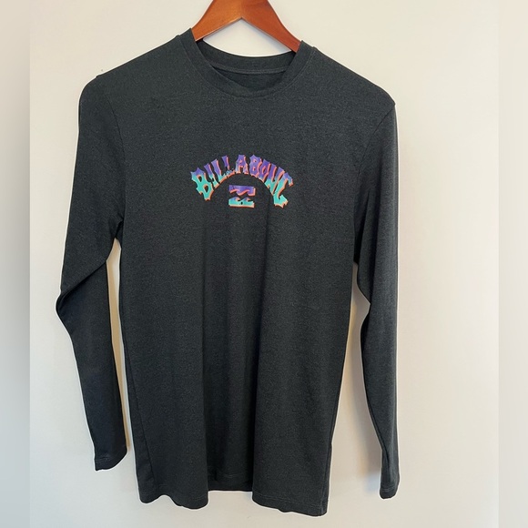 Billabong Black Rashguard Sub protection Kids Long Sleeve Shirt size 16 - Picture 4 of 5